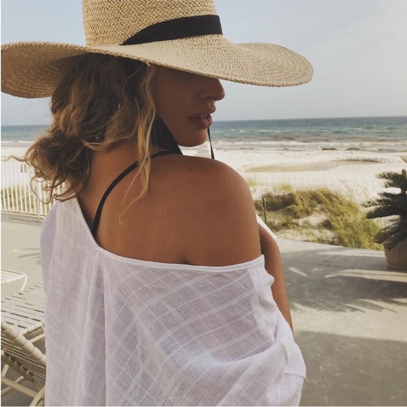 BECASA White Oversized 100% Linen Knee Length V Neck Dress Swim Cover Up Size XL - Picture 3 of 7